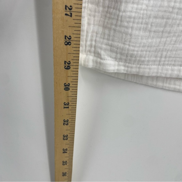 NWT JM Collection White Woven Wide Leg Pants Size XL 100% cotton pull on - Picture 6 of 10